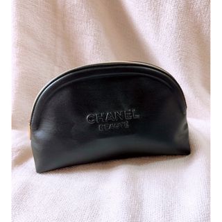 CHANEL - シャネル ノベルティ ポーチ ブラック レザーの通販|ラクマ