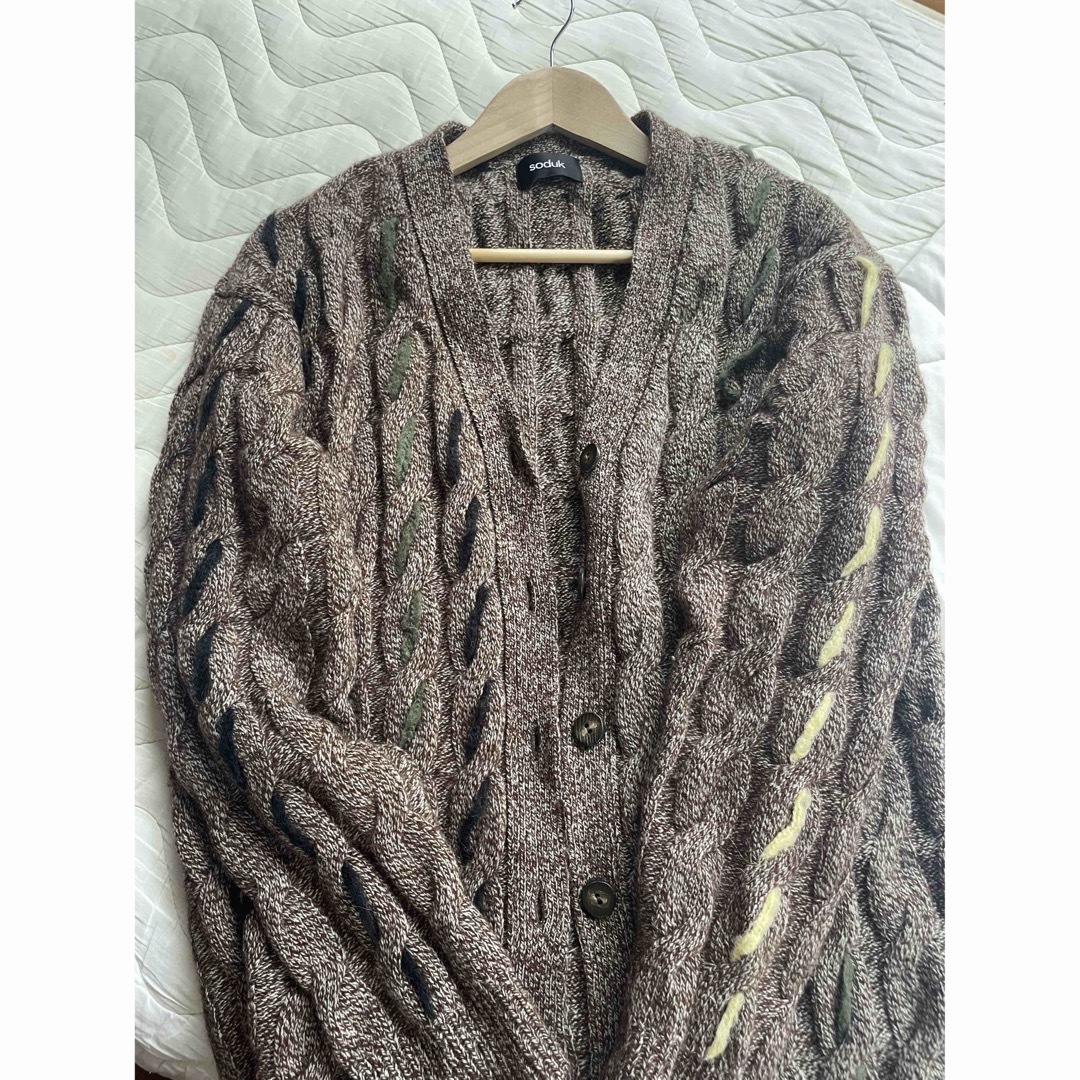 soduk lined knit cardigan カーディガン ブラウン | tradexautomotive.com