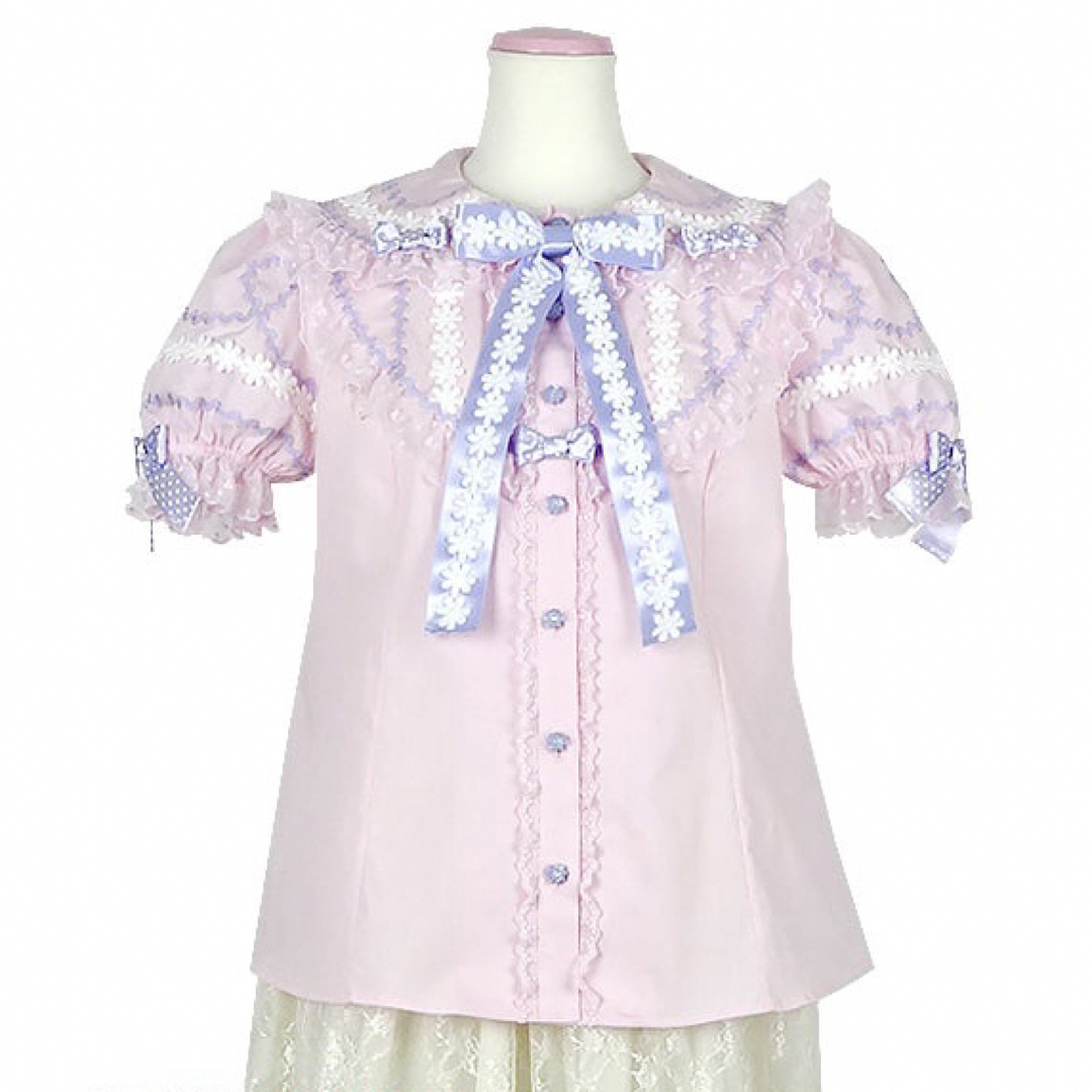 Angelic Pretty(アンジェリックプリティー)のEaster Eggブラウス ピンク レディースのトップス(シャツ/ブラウス(半袖/袖なし))の商品写真