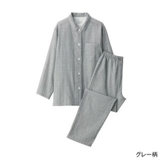 ムジルシリョウヒン(MUJI (無印良品))の（新品） 無印良品 脇に縫い目のない 二重ガーゼパジャマ／グレー柄／Ｍ(パジャマ)