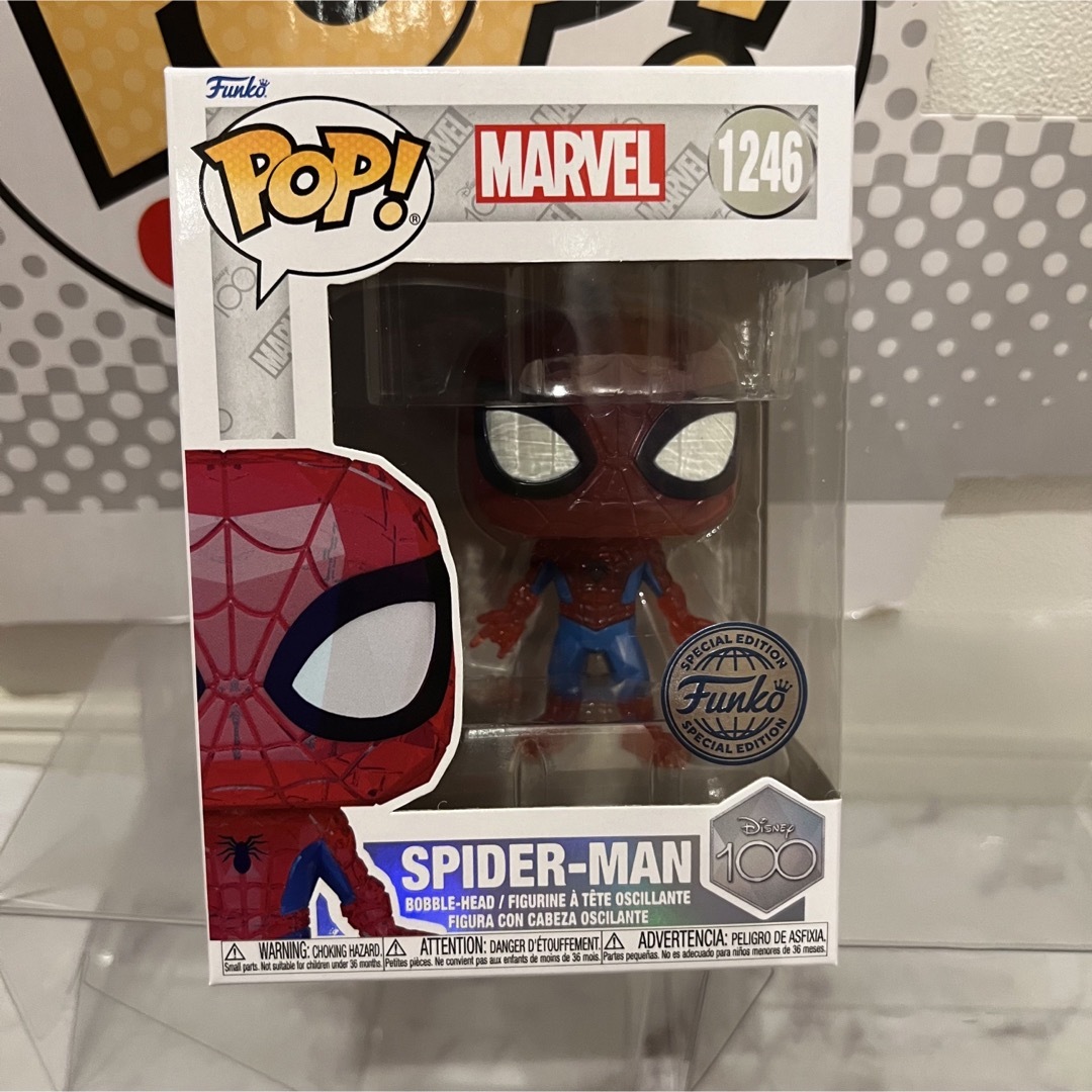 レアFUNKO POP! スパイダーマン　ディズニー100周年　ファセット限定