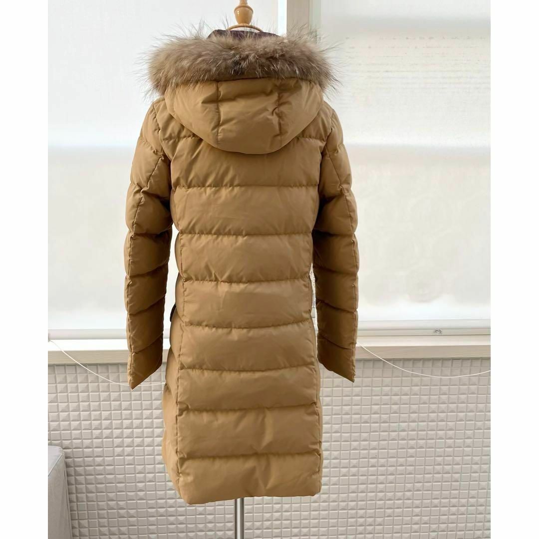美品♡エーグル*ダウンコート ロング フード ラクーンファー S
