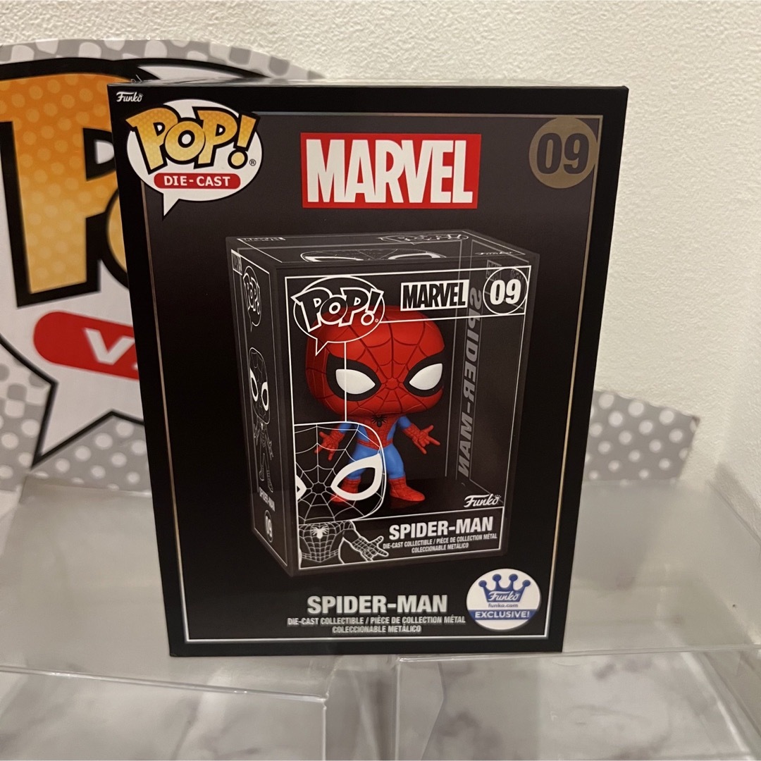 MARVEL(マーベル)の激レア限定FUNKO POP!  スパイダーマン  ダイキャスト　カラーリング版 エンタメ/ホビーのフィギュア(アメコミ)の商品写真