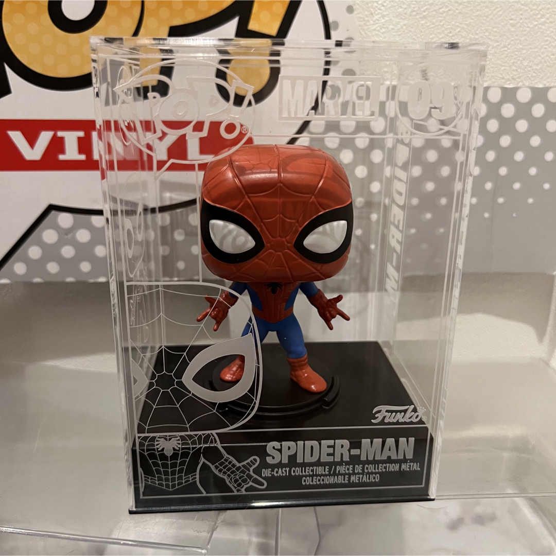 MARVEL(マーベル)の激レア限定FUNKO POP!  スパイダーマン  ダイキャスト　カラーリング版 エンタメ/ホビーのフィギュア(アメコミ)の商品写真