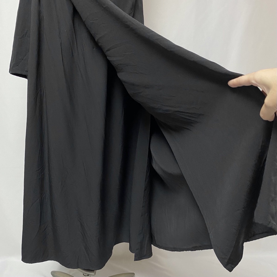 YOHJI YAMAMOTO +NOIR シルクラップスカート 絹100% 黒の通販 by