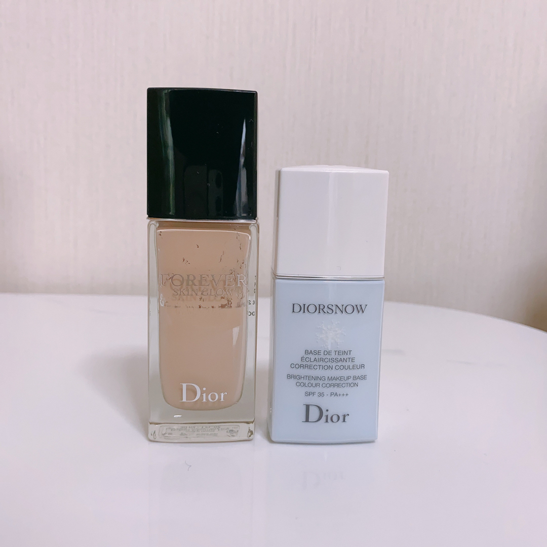 Dior(ディオール)のDior スノーメイクアップベース＆ディオールスキンフォーエヴァーフルイドグロウ コスメ/美容のベースメイク/化粧品(ファンデーション)の商品写真