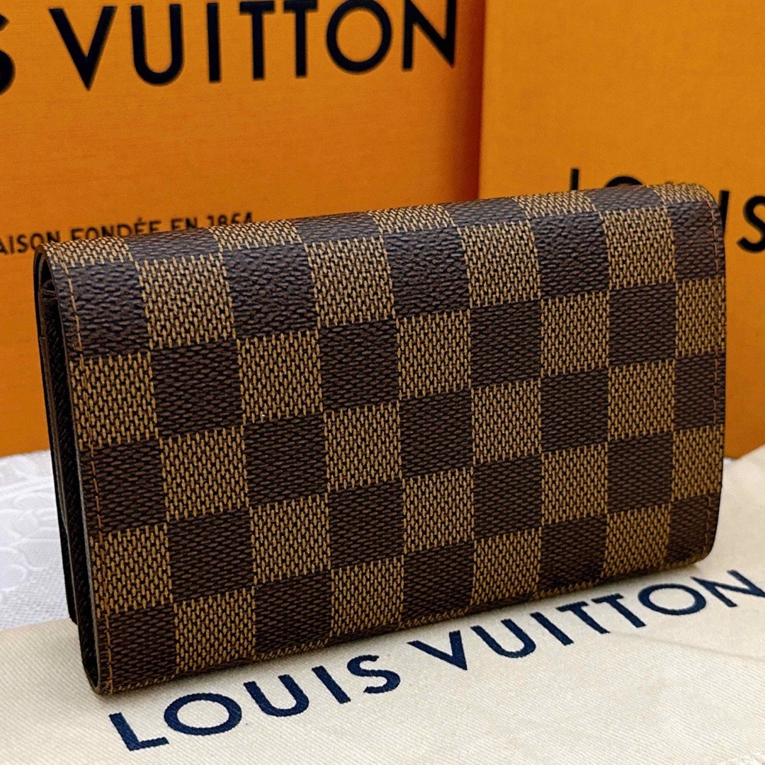 美品　LOUIS VUITTON ルイヴィトン ダミエ　ポルトフォイユ　折り財布