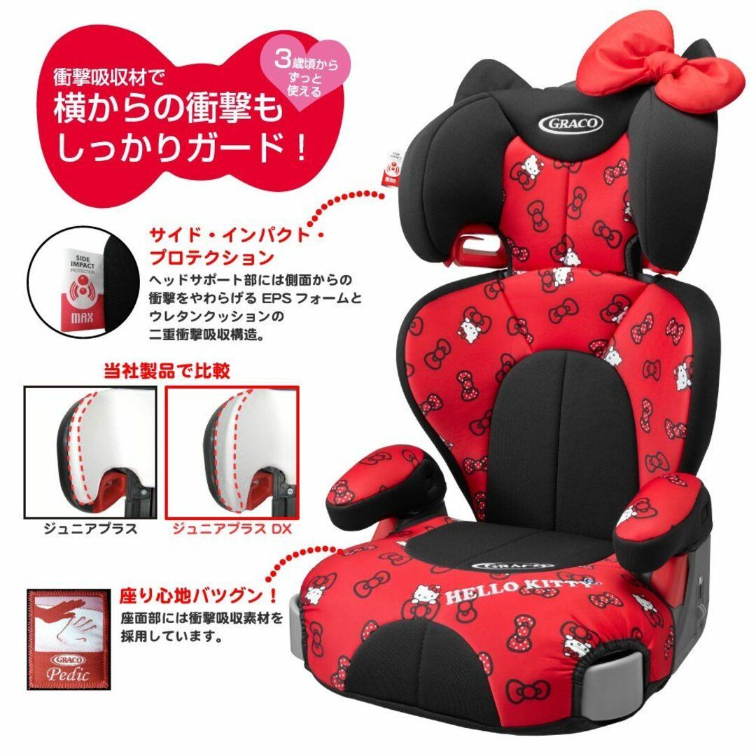 GRACO (グレコ) ジュニアシート シートベルト固定 ジュニアプラス DX 自動車用チャイルドシート本体