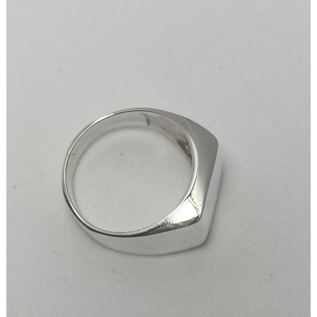 クッションポリッシュ　スクエアシグネット　スターリングシルバー925リング13号 メンズのアクセサリー(リング(指輪))の商品写真