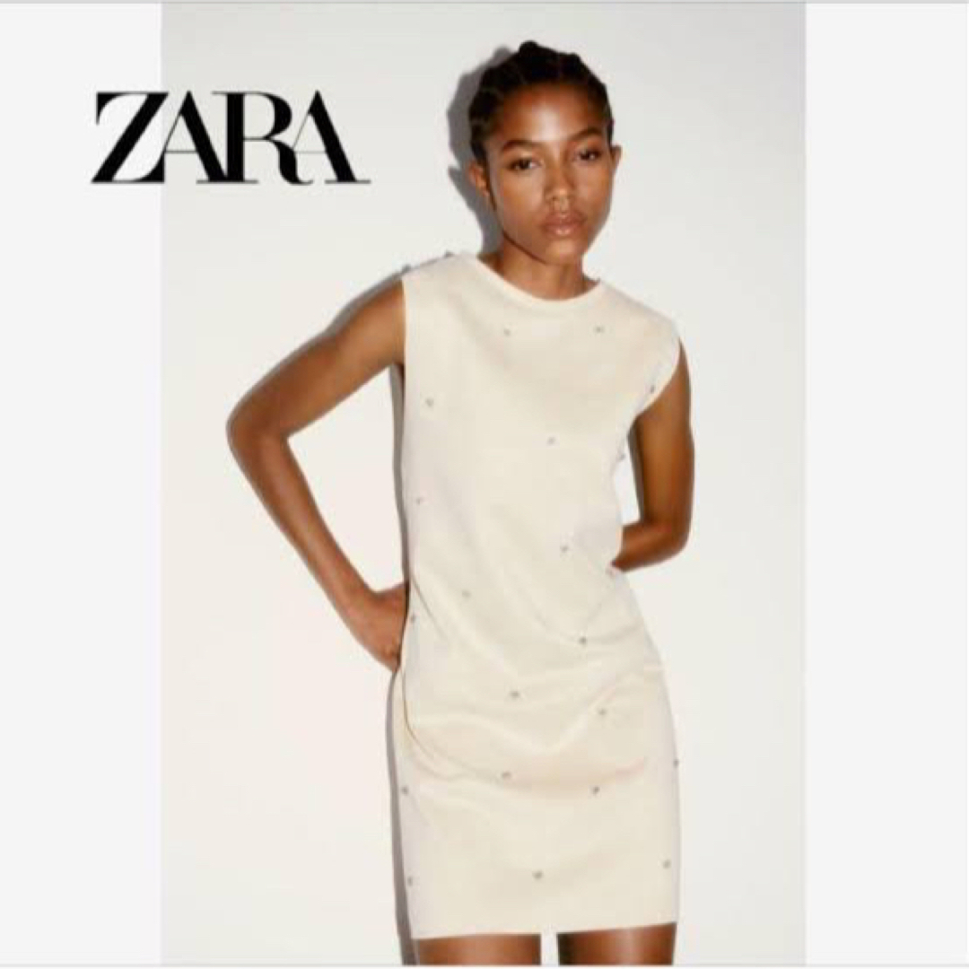 ZARA(ザラ)のZARA ノースリーブ ミニワンピ レディースのワンピース(ミニワンピース)の商品写真