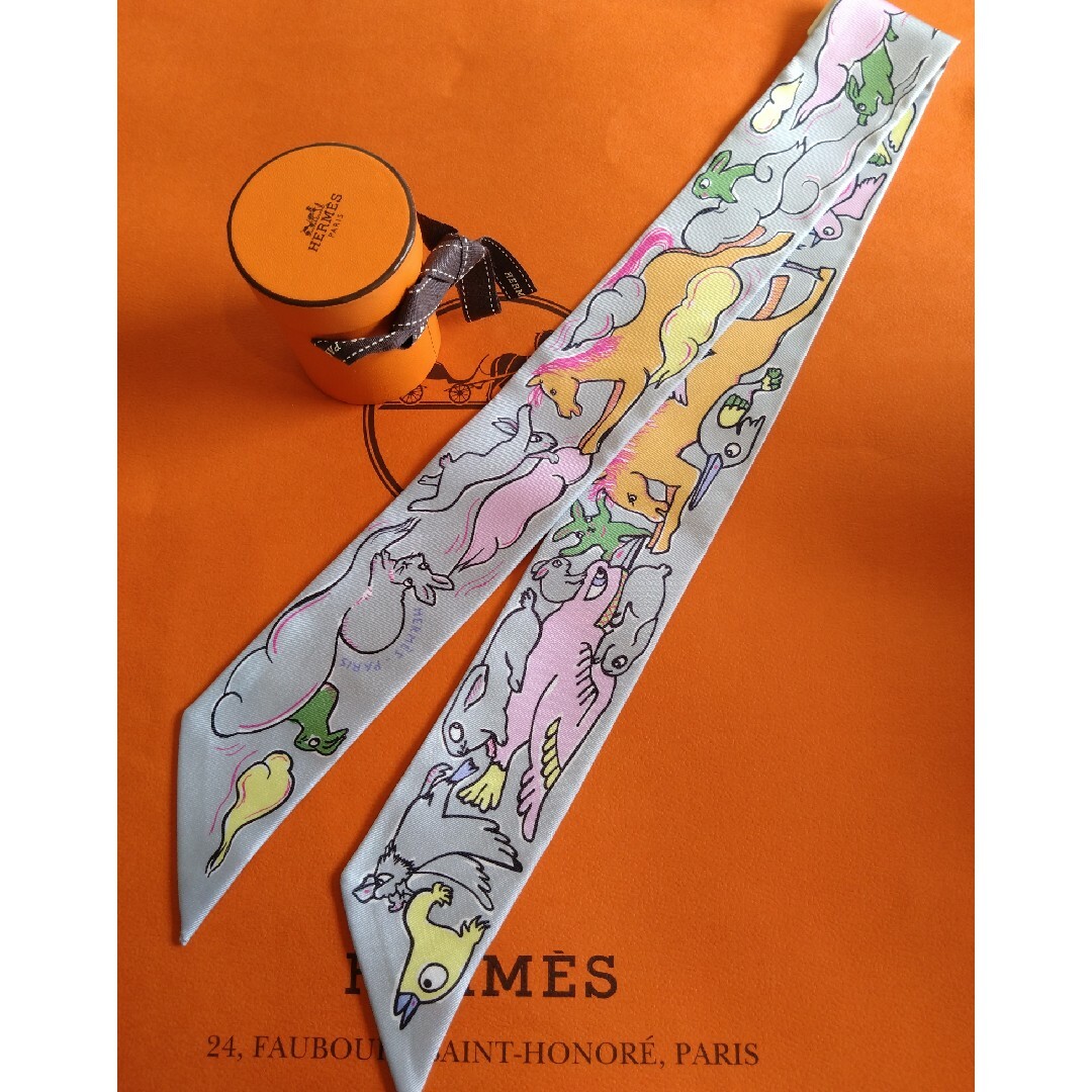Hermes - エルメス ツイリー スカーフ 千と一のうさぎの+inforsante.fr