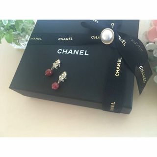 シャネル(CHANEL)の★正規品★CHANEL★ココイヤリング★レッド★送料込み(イヤリング)