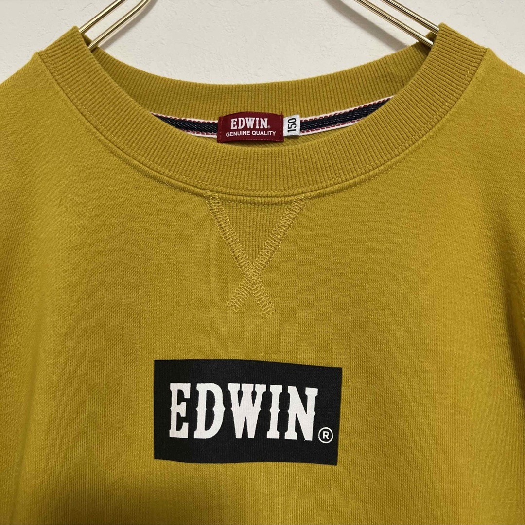 EDWIN(エドウィン)のEDWIN　150　長袖　マスタード色　ロゴ入 キッズ/ベビー/マタニティのキッズ服男の子用(90cm~)(Tシャツ/カットソー)の商品写真