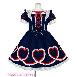 アンジェリックプリティー(Angelic Pretty)のハートフル　ワンピ　カチュ(セット/コーデ)