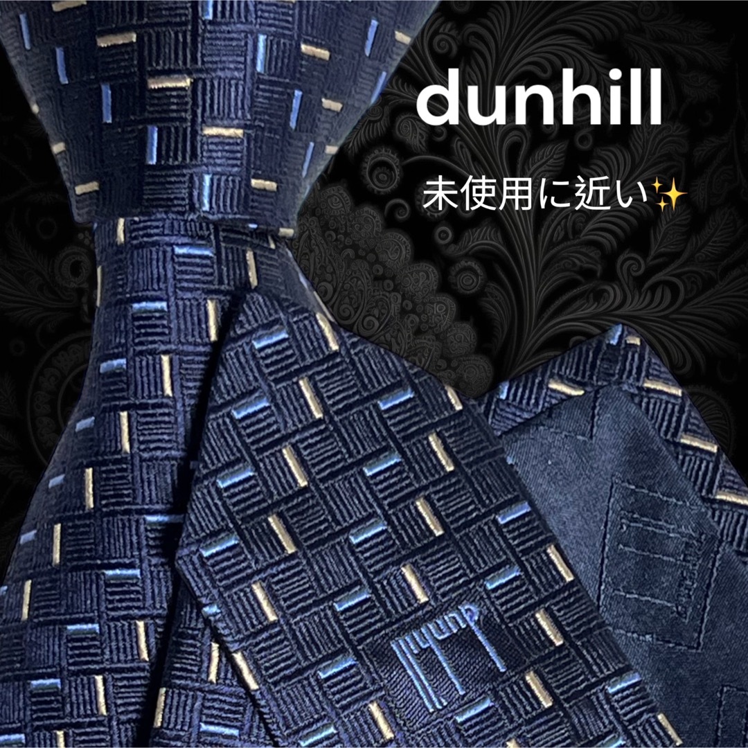 ✨極美品✨クリーニング済✨ dunhill ネイビー系 総柄