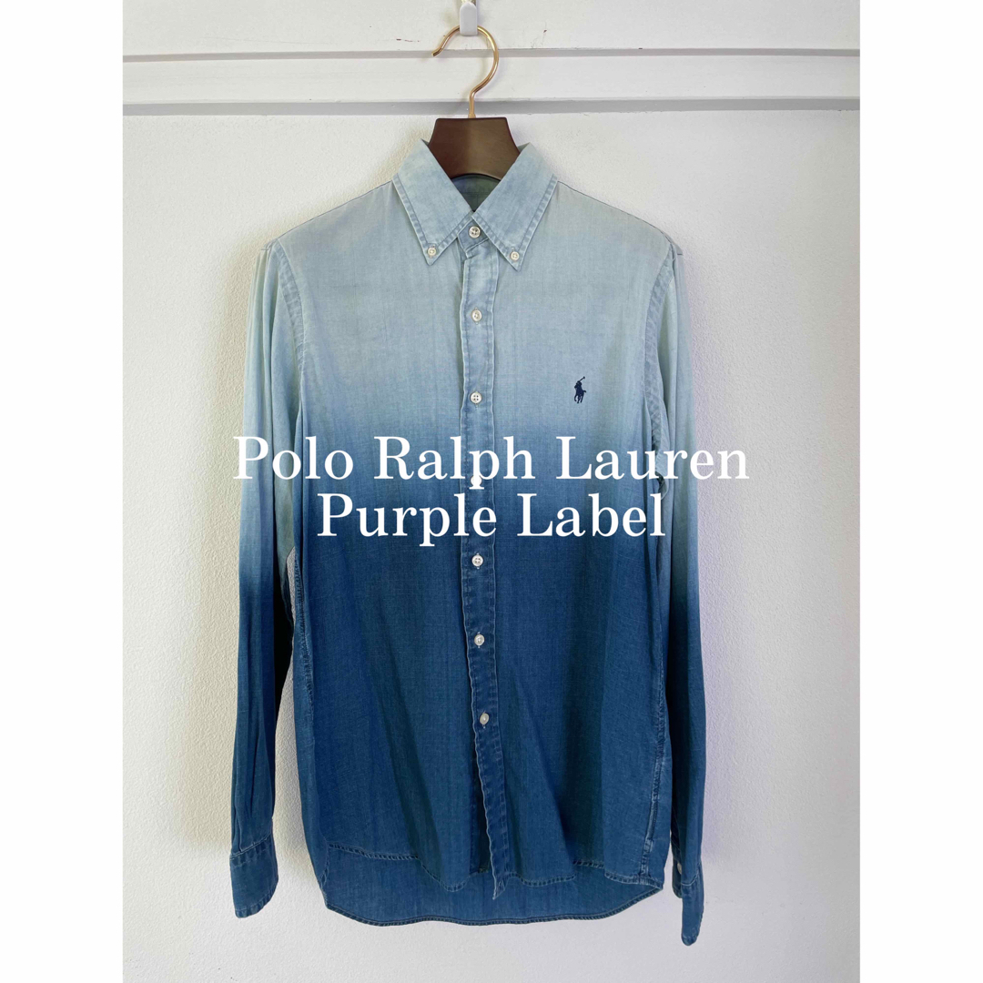 未使用】最高級 Ralph Lauren Purple Label 長袖シャツ-