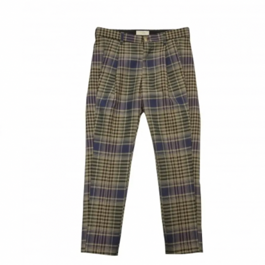 20AW/CHECK TUCK SLACKS