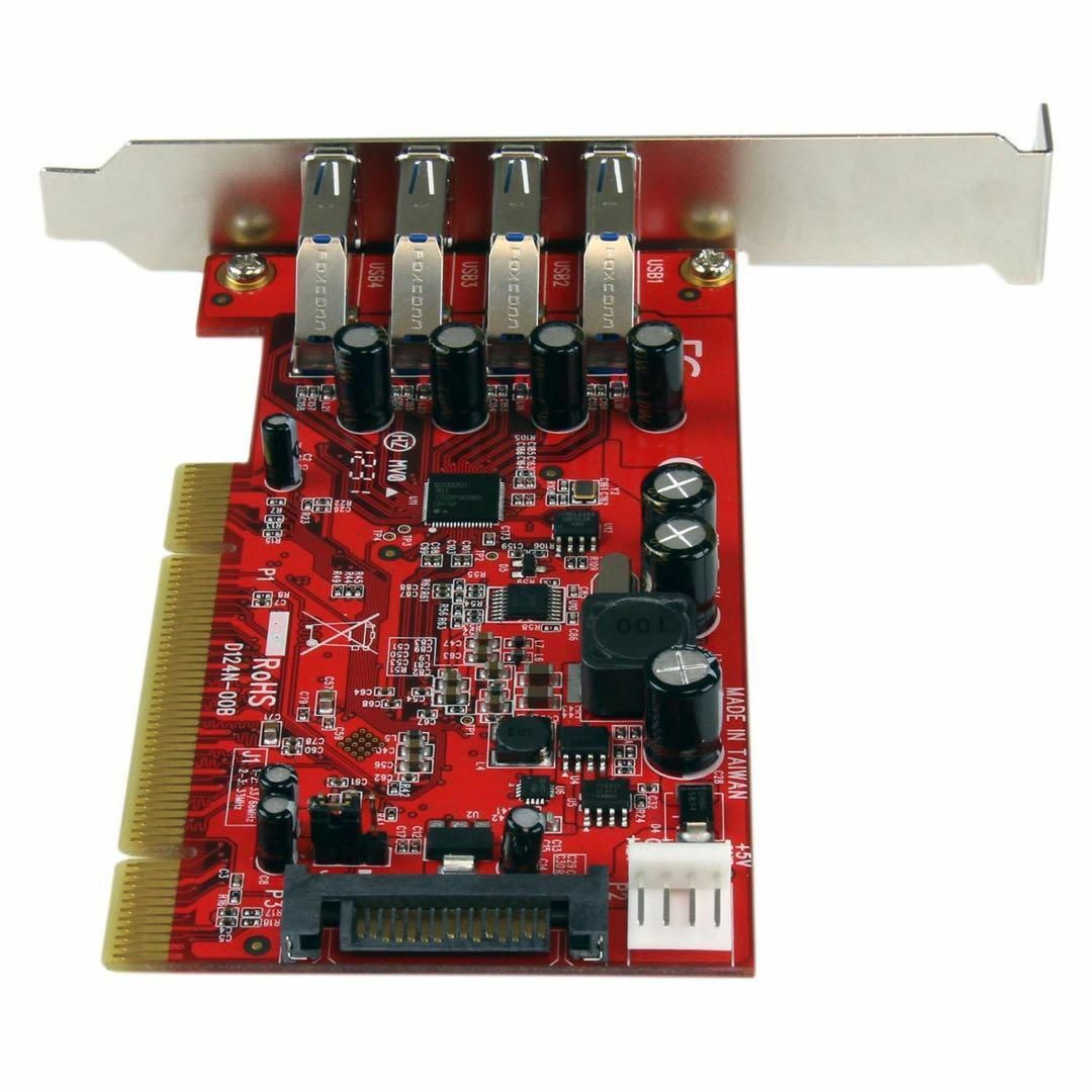 半額SALE❤️ SuperSpeed USB 3.0 4ポート増設PCIカード スマホ/家電/カメラのPC/タブレット(PC周辺機器)の商品写真