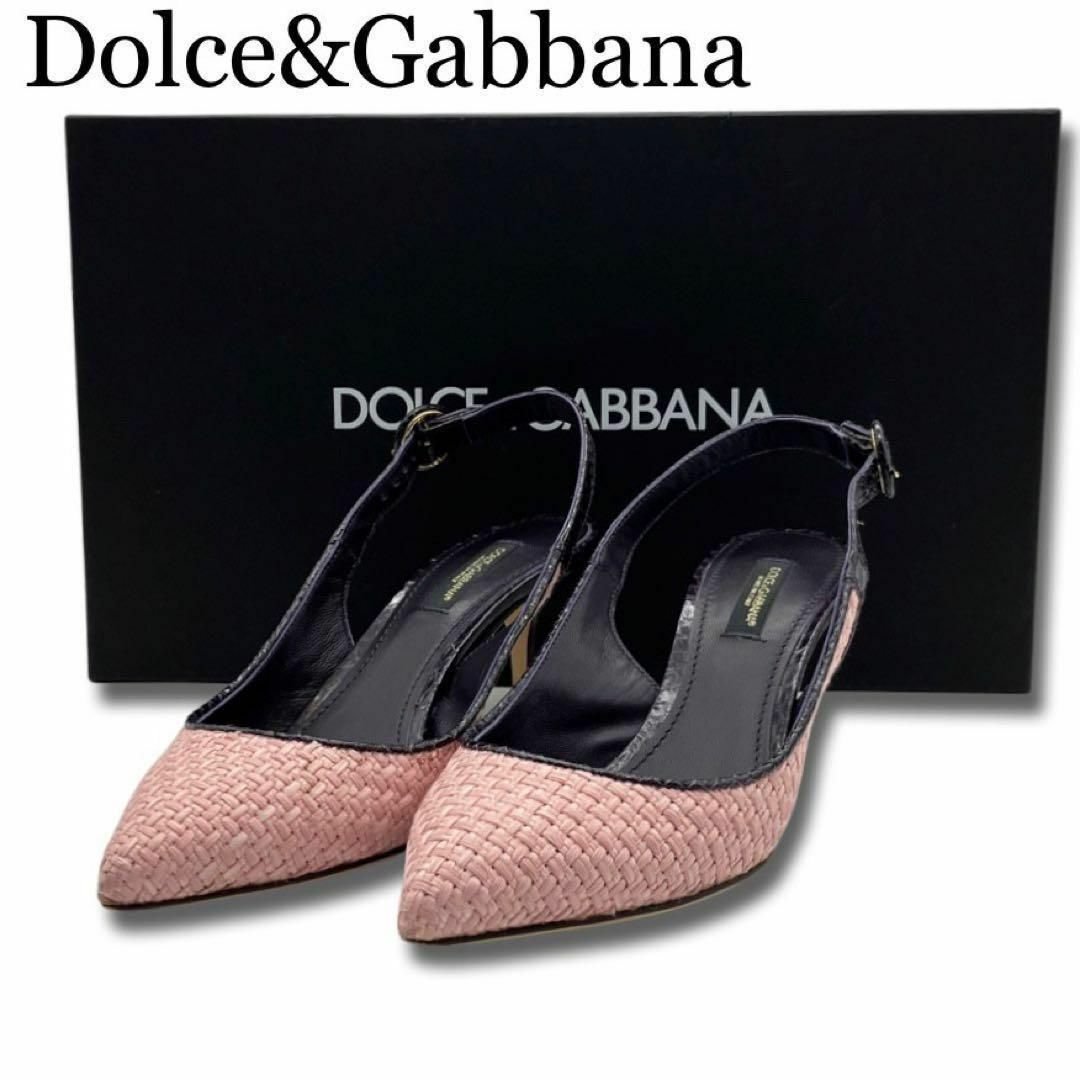 DOLCE&GABBANA(ドルチェアンドガッバーナ)のドルチェ&ガッバーナ パンプス　サイズ36 1/2 23.5cmピンク レディースの靴/シューズ(ハイヒール/パンプス)の商品写真