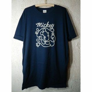 ディズニー(Disney)のo6897　ディズニー　ベルメゾン　ミッキー　半袖　チュニック　ワンピ　tシャツ(チュニック)