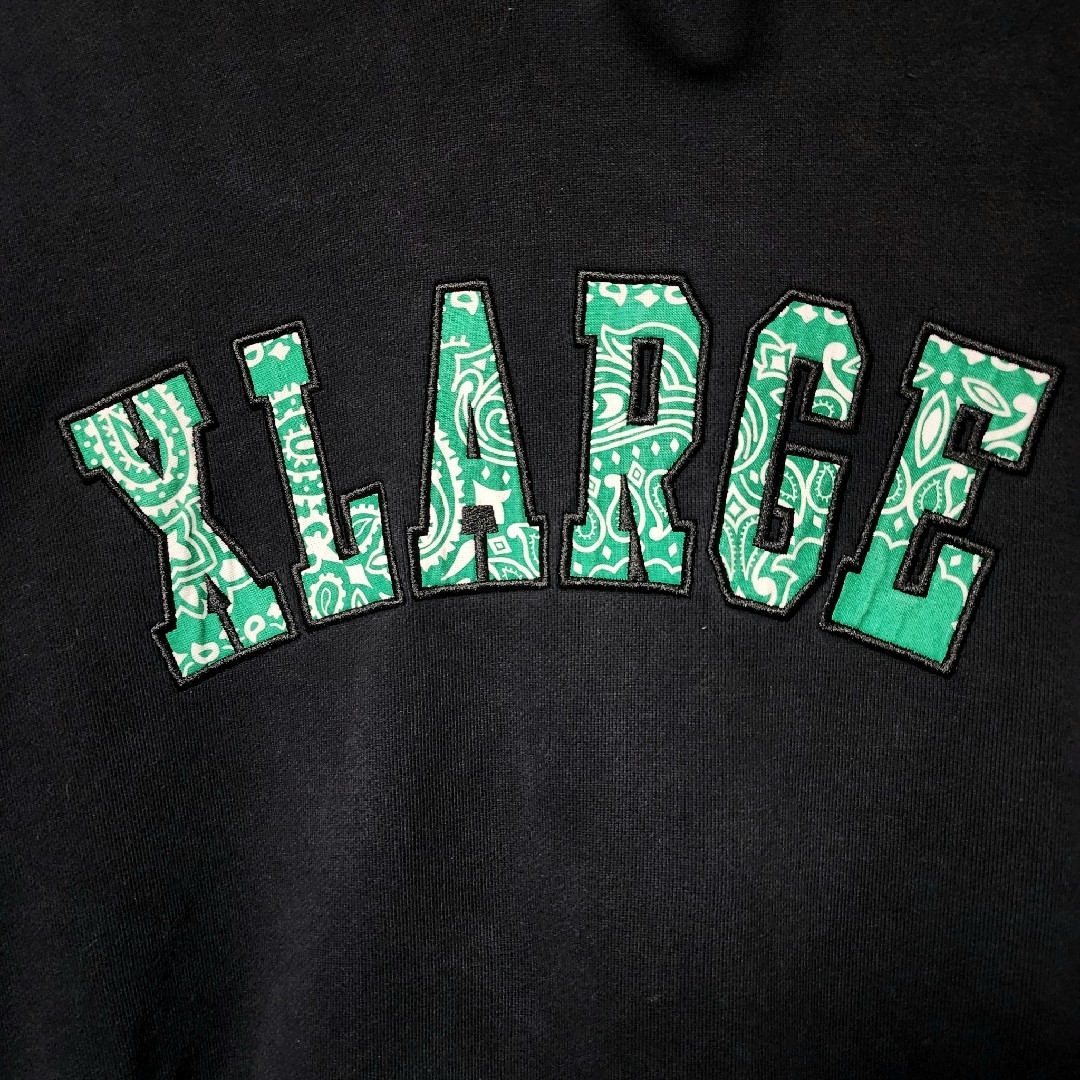 超希少》XLARGE エクストララージ パーカー ペイズリー ブラック 刺繍