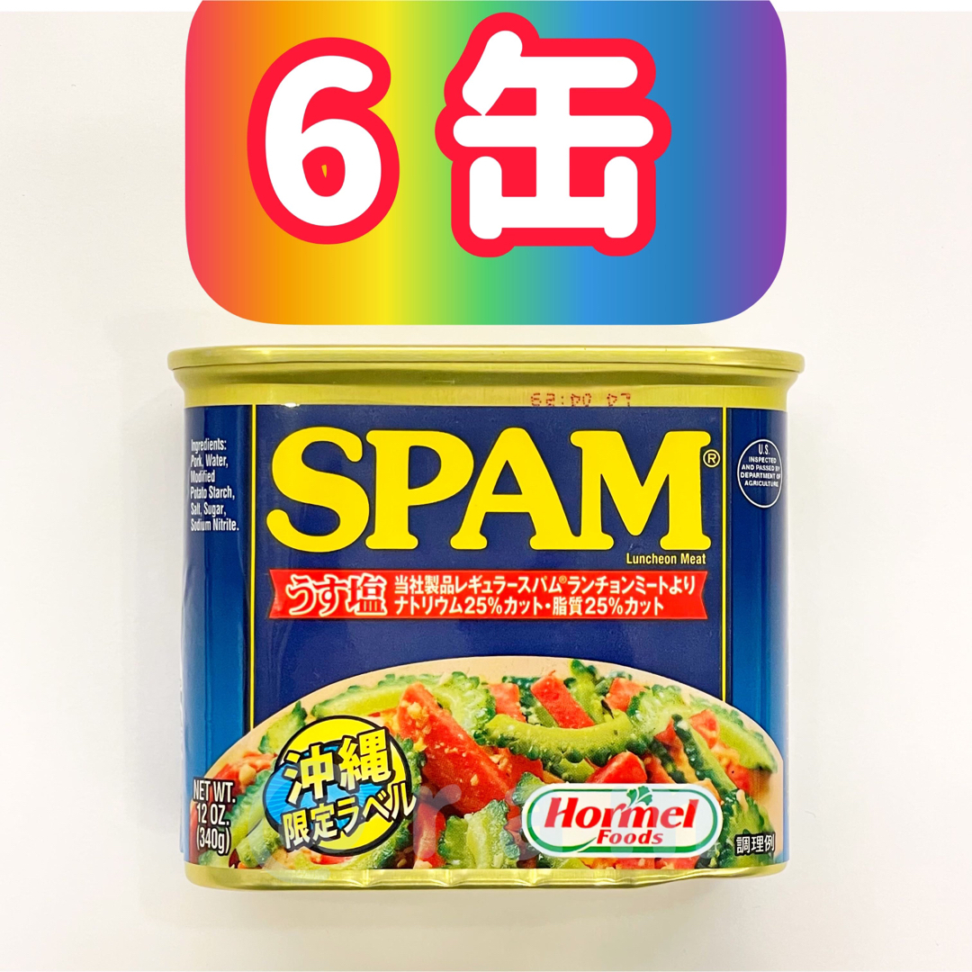 shop｜ラクマ　うす塩　ポークランチョンミート　スパム　ram's　6缶の通販　by