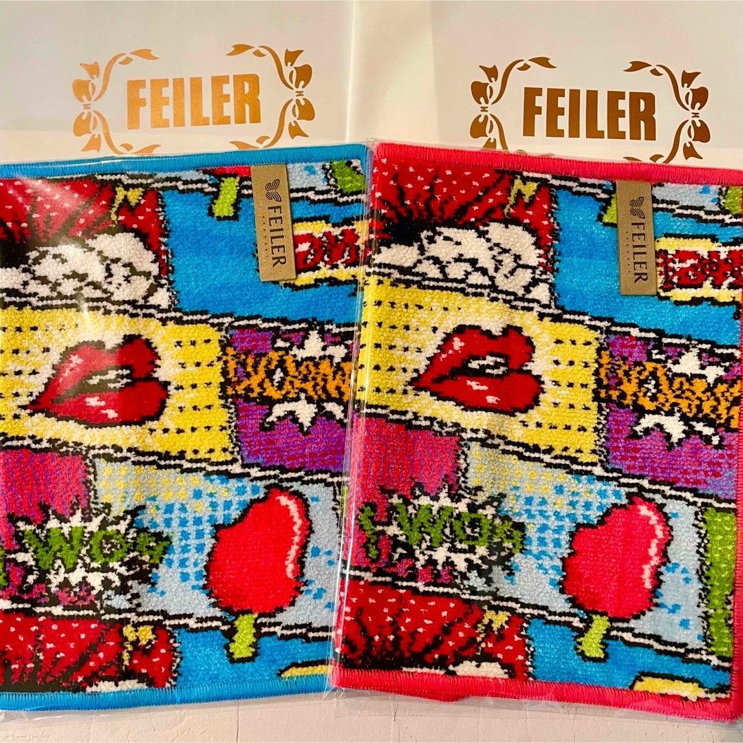 【新品】フェイラー FEILER タオルハンカチ 2枚セット プレゼント袋付