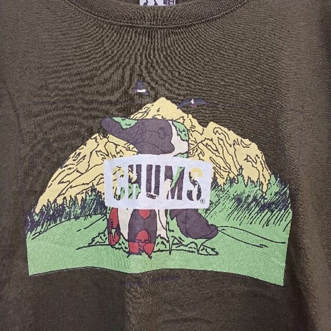 CHUMS(チャムス)の✨人気✨ CHUMS(チャムス) レディースTシャツ M カーキ アウトドア レディースのトップス(Tシャツ(半袖/袖なし))の商品写真