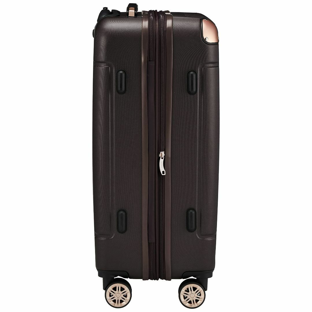 【色: チョコ】ルコックスポルティフ スーツケース ハード シボ加工 拡張機能