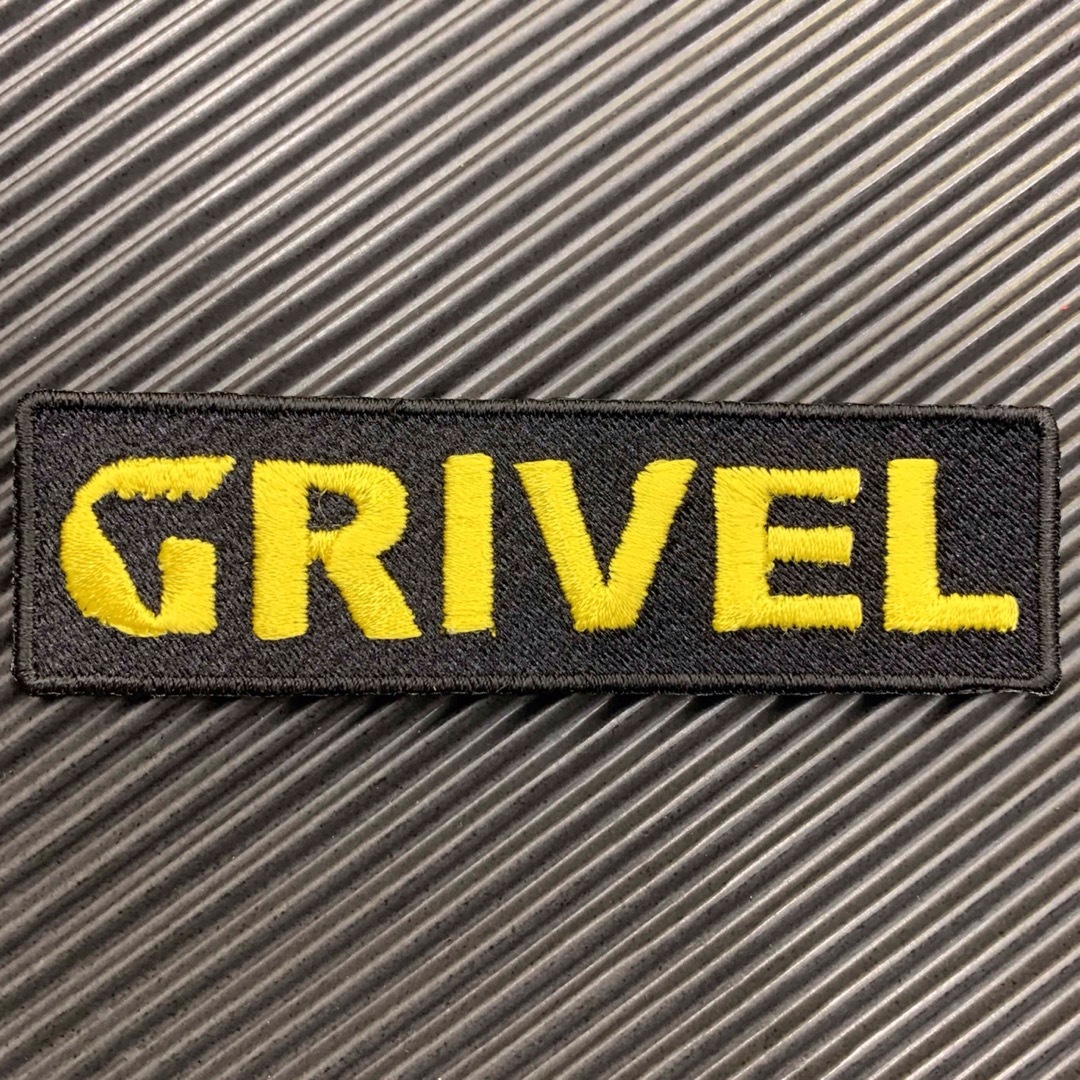 GRIVEL(グリベル)の98×28mm 黒 GRIVEL グリベル ロゴ アイロンワッペン -4 スポーツ/アウトドアのアウトドア(登山用品)の商品写真