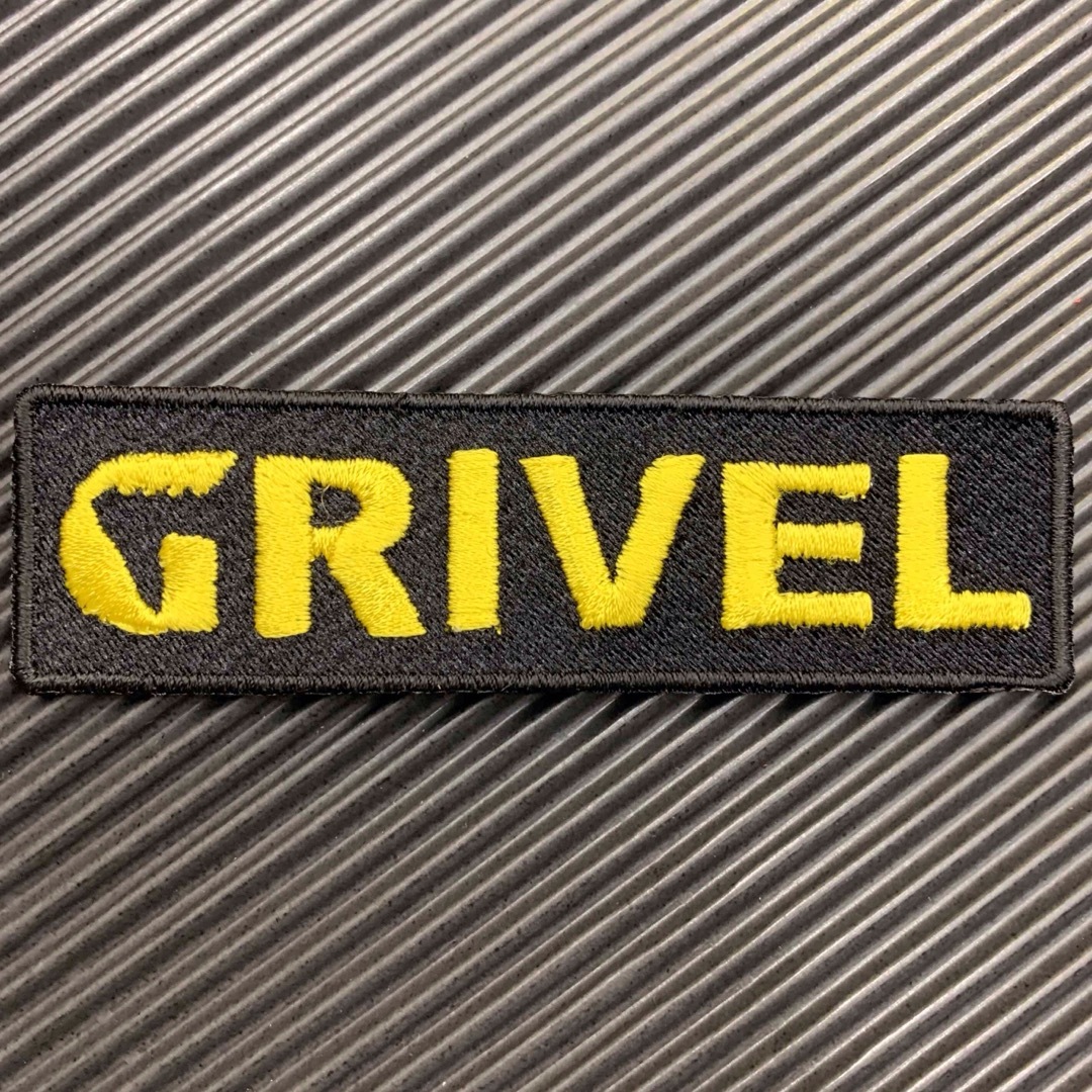 GRIVEL(グリベル)の黒 98×28mm GRIVEL グリベル ロゴ アイロンワッペン -5 ハンドメイドの素材/材料(各種パーツ)の商品写真