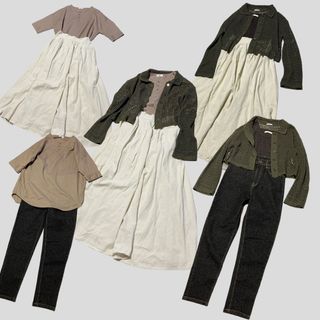 コウベレタス(神戸レタス)の953 レディース服 まとめて　セット　ジーユー　koe 透かし編みカーディガン(セット/コーデ)