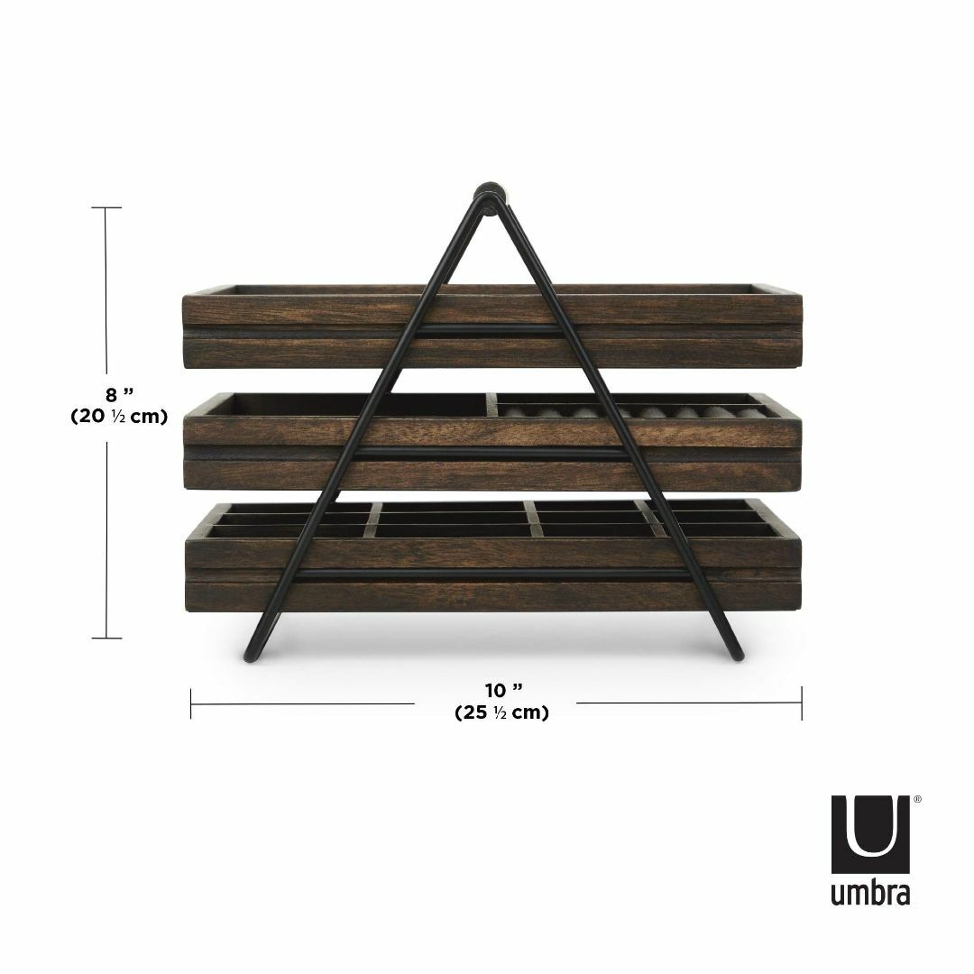 umbra TERRACE 木製 卓上 アクセサリーケース ウォルナット ジュエ 7