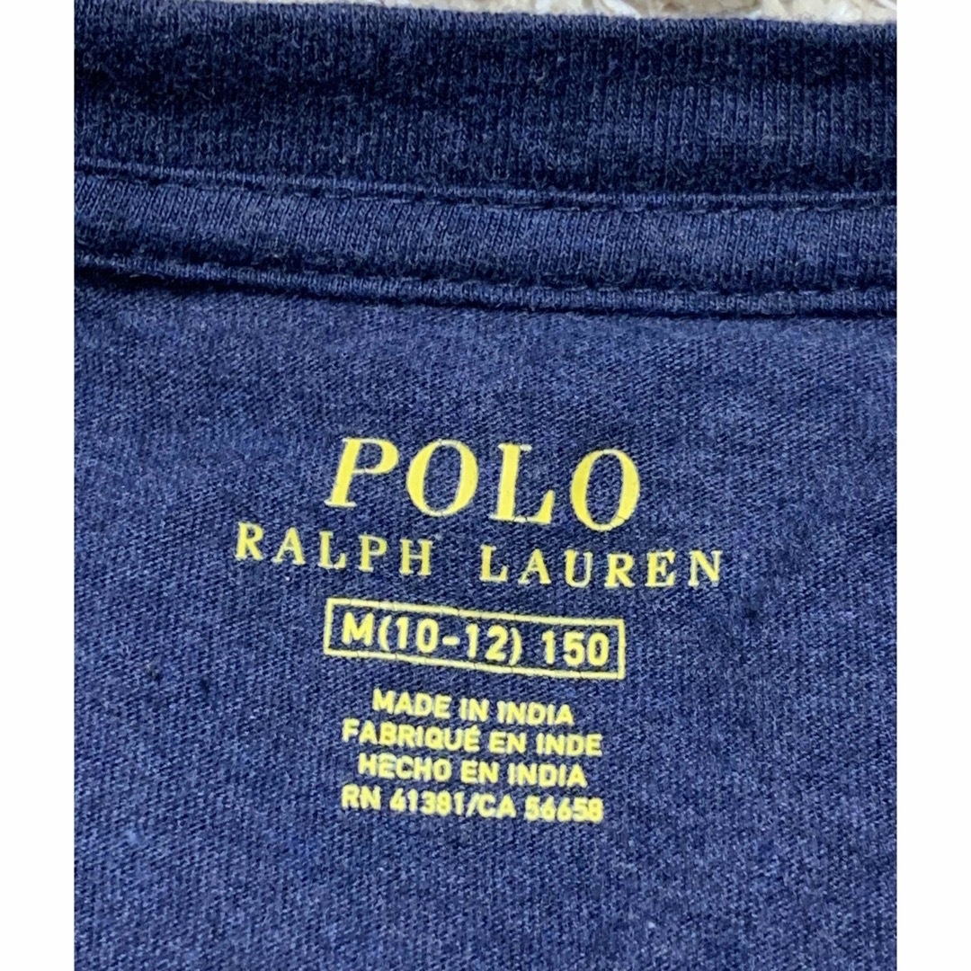 POLO RALPH LAUREN(ポロラルフローレン)の美品＊ポロラルフローレンボーイ＊紺色＊ロンT150 キッズ/ベビー/マタニティのキッズ服男の子用(90cm~)(Tシャツ/カットソー)の商品写真