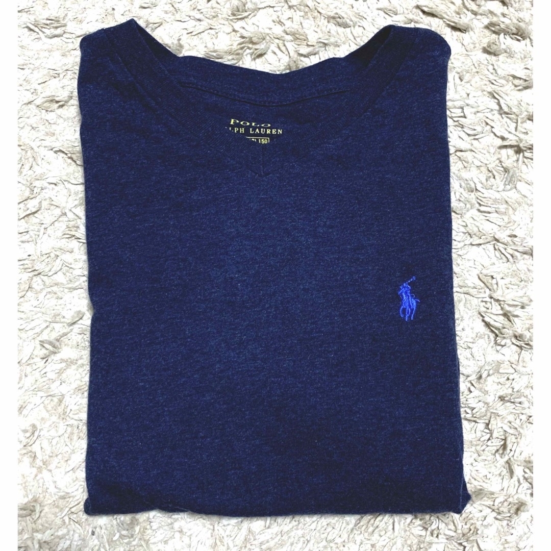 POLO RALPH LAUREN(ポロラルフローレン)の美品＊ポロラルフローレンボーイ＊紺色＊ロンT150 キッズ/ベビー/マタニティのキッズ服男の子用(90cm~)(Tシャツ/カットソー)の商品写真