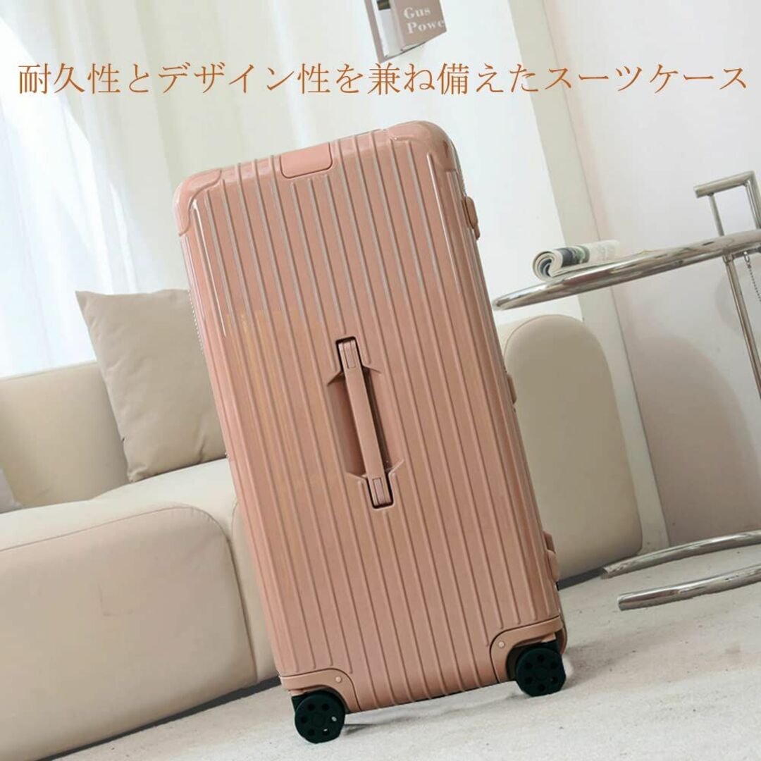 【色: レッド】DINGHANG 旅行出張 スーツケース おしゃれなキャリーケー 2