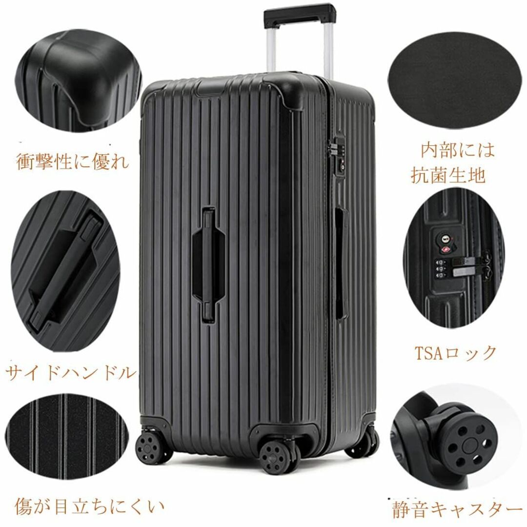 【色: レッド】DINGHANG 旅行出張 スーツケース おしゃれなキャリーケー 3