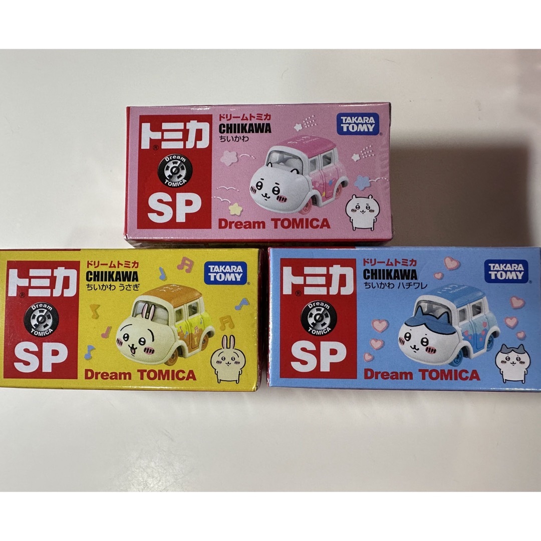 Takara Tomy(タカラトミー)の【新品】ドリームトミカ SP /ちいかわ ハチワレ うさぎ 3種6台セット エンタメ/ホビーのおもちゃ/ぬいぐるみ(キャラクターグッズ)の商品写真