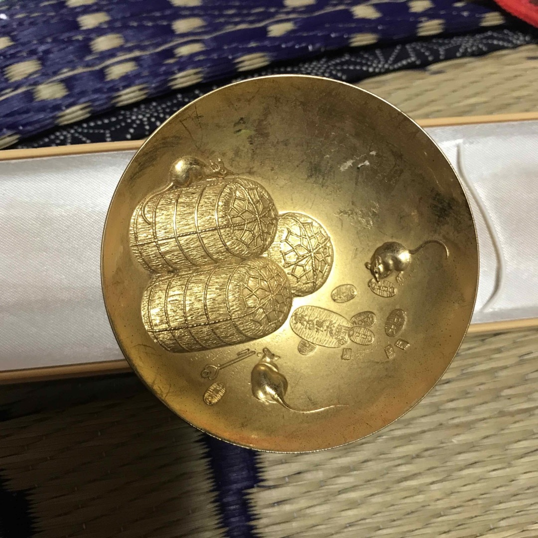 江戸時代金盃珍しい刻印あり貨幣