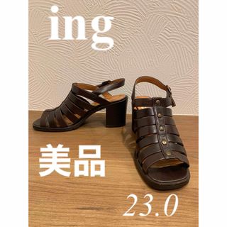 イング(ing)のing （イング）茶サンダル　23.0   ほぼ新品　美品(サンダル)