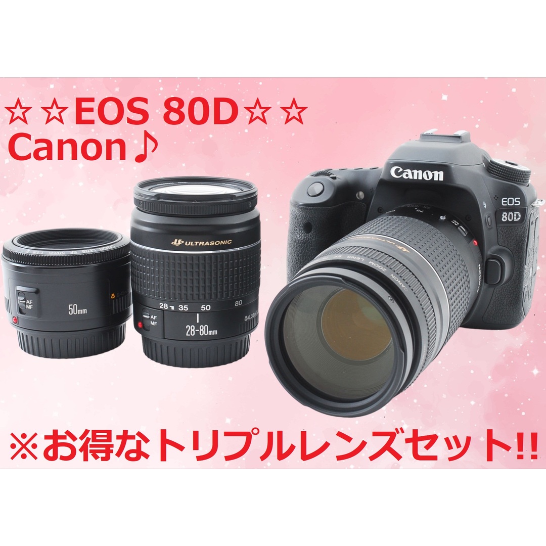 Canon - 美品 ショット数8989回!! Canon キャノン EOS 80D #5674の通販
