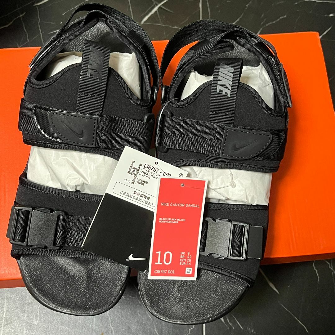 NIKE(ナイキ)のナイキ・NIKE■28cm キャニオン サンダル メンズ オールブラック 黒 メンズの靴/シューズ(サンダル)の商品写真