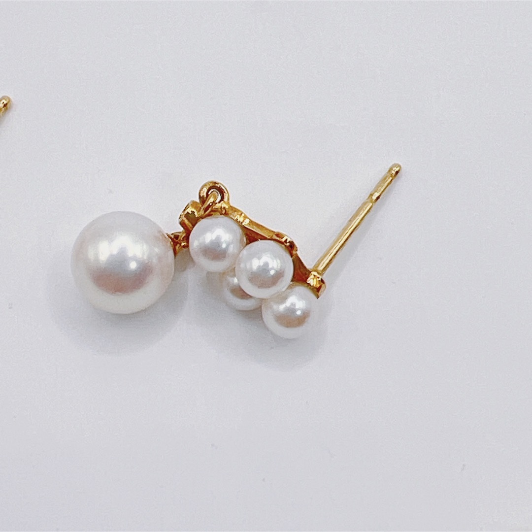 MIKIMOTO ミキモト ピアス パール ダイアモンド K18