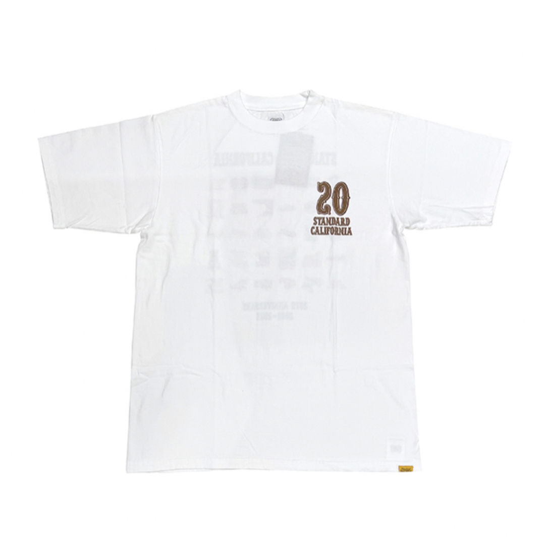 STANDARD CALIFORNIA(スタンダードカリフォルニア)の【Standard California】20周年ロゴＴシャツ ホワイト Ｍ メンズのトップス(Tシャツ/カットソー(半袖/袖なし))の商品写真