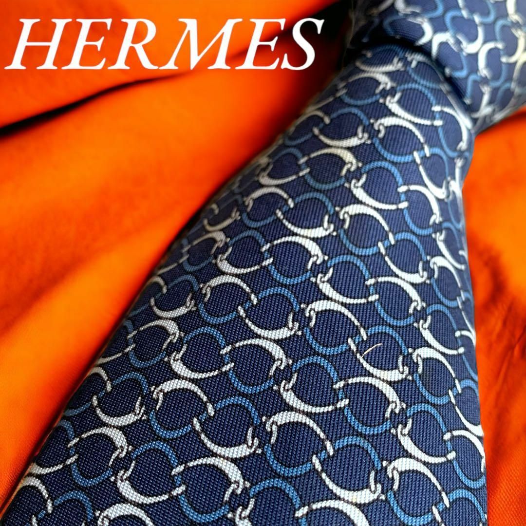 HERMES エルメスネクタイシルク100％