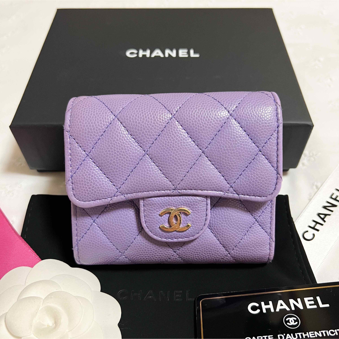 CHANEL - 専用☆CHANEL シャネル キャビアスキン 三つ折り財布 ...