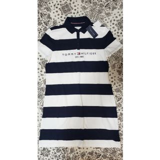 トミーヒルフィガー(TOMMY HILFIGER)の☆新品☆トミーヒルフィガー ワンピース ポロワンピース ボーダーワンピース(ミニワンピース)