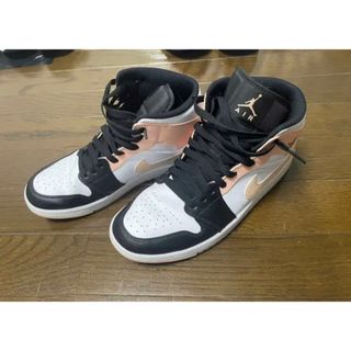 ジョーダン(Jordan Brand（NIKE）)の完売商品 美品 NIKE ジョーダン mid ピンク ブラック(スニーカー)