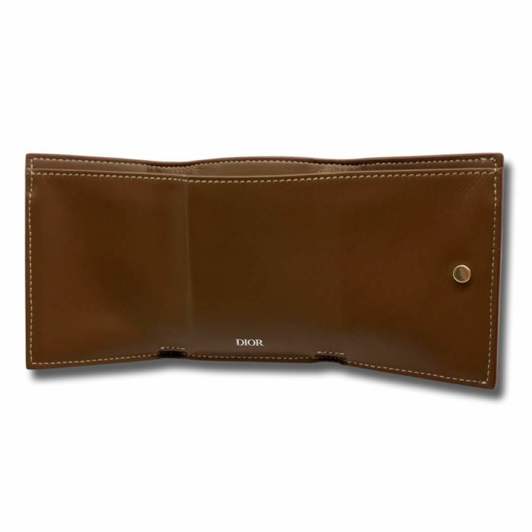 ディオール ダイヤモンドカット コンパクトウォレット 三つ折り財布