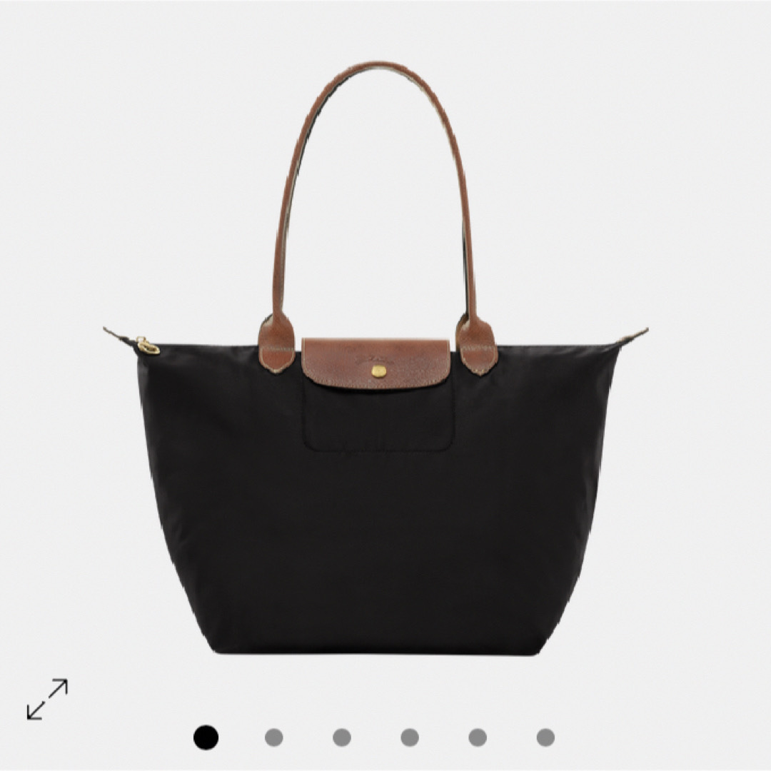 LONGCHAMP(ロンシャン)のロンシャン　ル プリアージュ® オリジナル L ショルダーバッグ ブラック レディースのバッグ(ショルダーバッグ)の商品写真